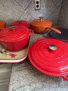 Linea-Enameled-Cast-Iron-Dutch-Oven-and-Skillet-Set