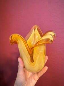 Murano-White-Cristal-Art-Glass-Vase