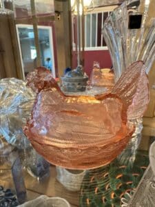 Pink-Glass-Hen-on-Nest-Dish-by-Indiana-Glass-Co