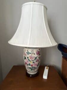 Chinese-Export-Porcelain-Ginger-Jar-Table-Lamp-with-Floral-Motif