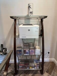 HP-Color-LaserJet-Pro-Mdw-Printer-with-Assorted-CDs-and-Media-Shelf