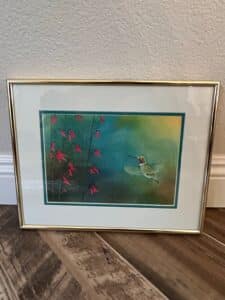 Hummingbird-and-Red-Flowers-Watercolor-Painting