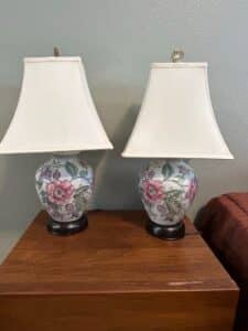 Pair-of-Vintage-Chinoiserie-Ginger-Jar-Table-Lamps-with-Floral-Motif