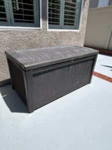 Suncast-Gallon-Resin-Wicker-Outdoor-Patio-Storage-Deck-Box