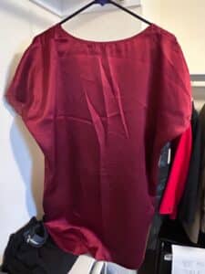 Victorias-Secret-Burgundy-Satin-Lace-Trim-Nightgown-third-image