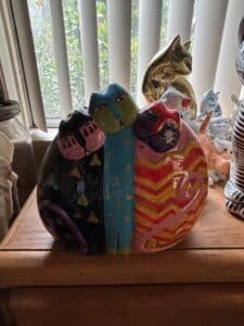 Collection-of-Ceramic-Cat-Figurines-including-De-Rosa-Aldo-Londi-Bitossi-and-Chinese-Cloisonne-second-image