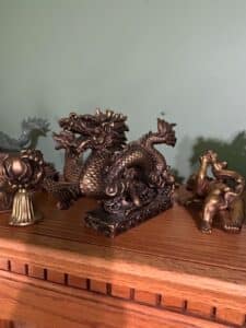 Collection-of-Chinese-Jade-and-Resin-Dragon-Statues-third-image