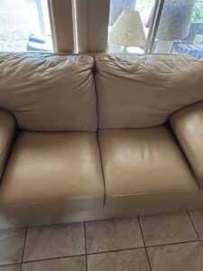 Italsofa-Beige-Leather-Loveseat-second-image