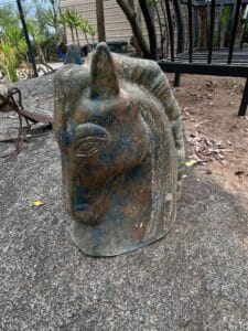 Vintage-Cement-Horse-Statue