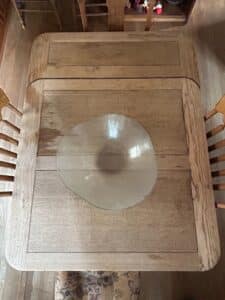 Vintage-Oak-Drop-Leaf-Dining-Table-and-Four-Spindle-Back-Chairs-second-image