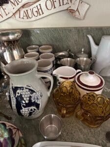 Assorted-Kitchenware-and-Decorative-Items-including-German-Stoneware-Jug-and-Ceramic-Grape-Cluster-Bowl-fourth-image