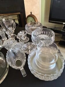 Assorted-Vintage-Glassware-Collection-Including-Carnival-Glass-Pressed-Glass-and-Cut-Glass-fifth-image