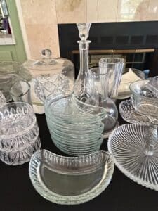 Assorted-Vintage-Glassware-Collection-Including-Carnival-Glass-Pressed-Glass-and-Cut-Glass-second-image