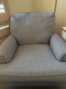 Comfortable-Upholstered-Swivel-Glider-Armchair-and-Ottoman-Set-second-image