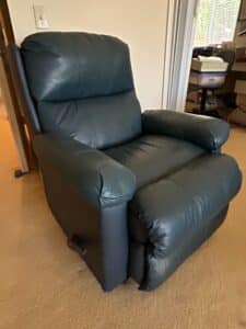 Dark-Blue-La-Z-Boy-Eden-Leather-Recliner