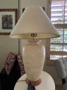 Textured-Ceramic-Table-Lamp-with-Wood-Base-in-Chinoiserie-Style
