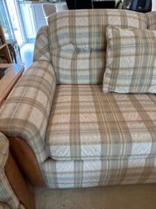 Vintage-La-Z-Boy-Plaid-Sleeper-Sofa-third-image
