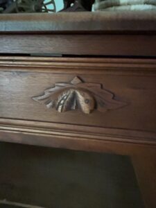 Antique-Victorian-Oak-Washstand-with-Carved-Foliate-Pulls-third-image