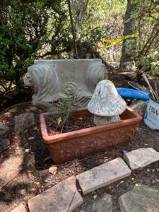 Architectural-Garden-Ornament-Set-Lion-Capital-and-Terracotta-Planter