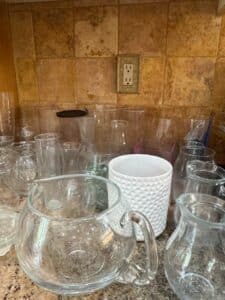 Assorted-Clear-Glass-Vases-and-Pitchers-Collection