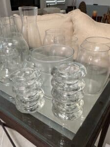 Assorted-Clear-Glass-Vases-and-Stackable-Candle-Holders-including-Princess-House-Heritage-and-Iittala-style-pieces