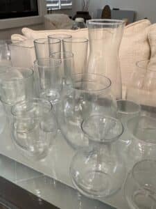 Assorted-Collection-of-Clear-Glass-Vases-and-Vessels