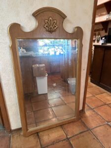 Ethan-Allen-Canterbury-Oak-Wood-Colonial-Style-Beveled-Glass-Mirror