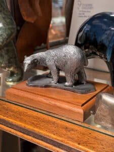 Franklin-Mint-Pewter-Polar-Bear-Sculpture