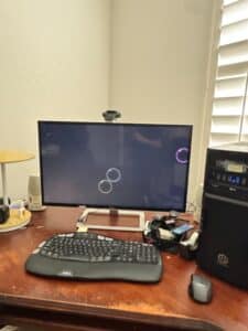 Home-Office-Computer-Setup-Dell-Monitor-Logitech-Keyboard-Thermaltake-Case