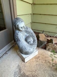 Mid-Century-Modern-Concrete-Mother-and-Child-Sculpture