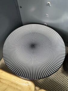 Royal-Norfolk-Black-and-White-Optical-Swirl-Dinner-Plate-second-image