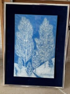 Saul-Epstein-Vintage-Cyanotype-Landscape-Print