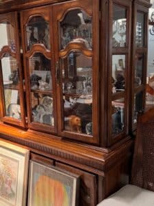 Thomasville-French-Provincial-Two-Piece-Lighted-China-Cabinet