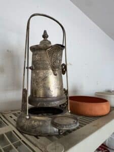 Victorian-Silver-Plated-Tilting-Coffee-Pot-on-Stand-second-image