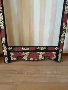 Vintage-Chinese-Hand-Carved-Gilded-Wood-Mirror-Frame-third-image