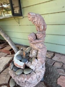 Vintage-Concrete-Cat-Garden-Fountain-second-image