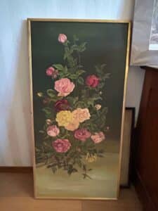 Vintage-Floral-Still-Life-Oil-Painting-of-Roses
