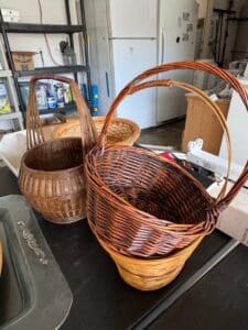 Vintage-Handwoven-Wicker-Gathering-Baskets-Set-of