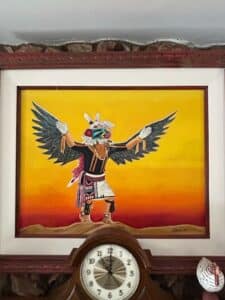 Vintage-Native-American-Eagle-Kachina-Dancer-Painting-by-Edmond-