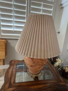 Vintage-Peach-Glass-Floral-Ginger-Jar-Table-Lamp