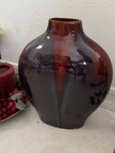 Vintage-Studio-Pottery-Drip-Glaze-Vase-Possibly-McCoy