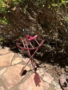 Vintage-Wrought-Iron-Bird-and-Arrow-Plant-Stand-second-image
