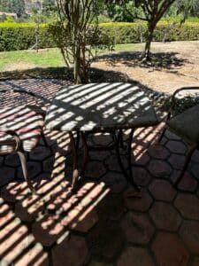 Wrought-Iron-and-Mosaic-Tile-Bistro-Set-second-image