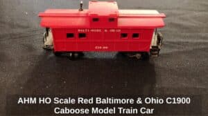 AHM-HO-Scale-Red-Baltimore-Ohio-C-Caboose-Model-Train-Car