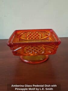 Amberina-Glass-Pedestal-Dish-with-Pineapple-Motif-by-L.E.-Smith