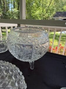 American-Brilliant-Cut-Glass-Punch-Bowl-and-Matching-Dish-second-image