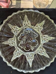 Anchor-Hocking-Early-American-Prescut-EAPC-Star-of-David-Fruit-Bowl-and-Compote-Set