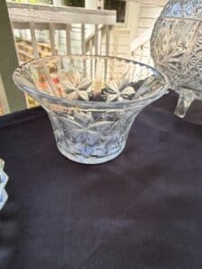 Anchor-Hocking-Early-American-Prescut-EAPC-Star-of-David-Fruit-Bowl-and-Compote-Set-third-image