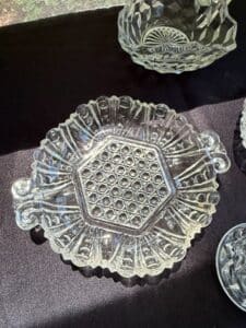 Anchor-Hocking-Hexagonal-Handled-Relish-Dish