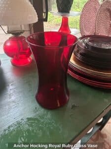 Anchor-Hocking-Royal-Ruby-Glass-Vase